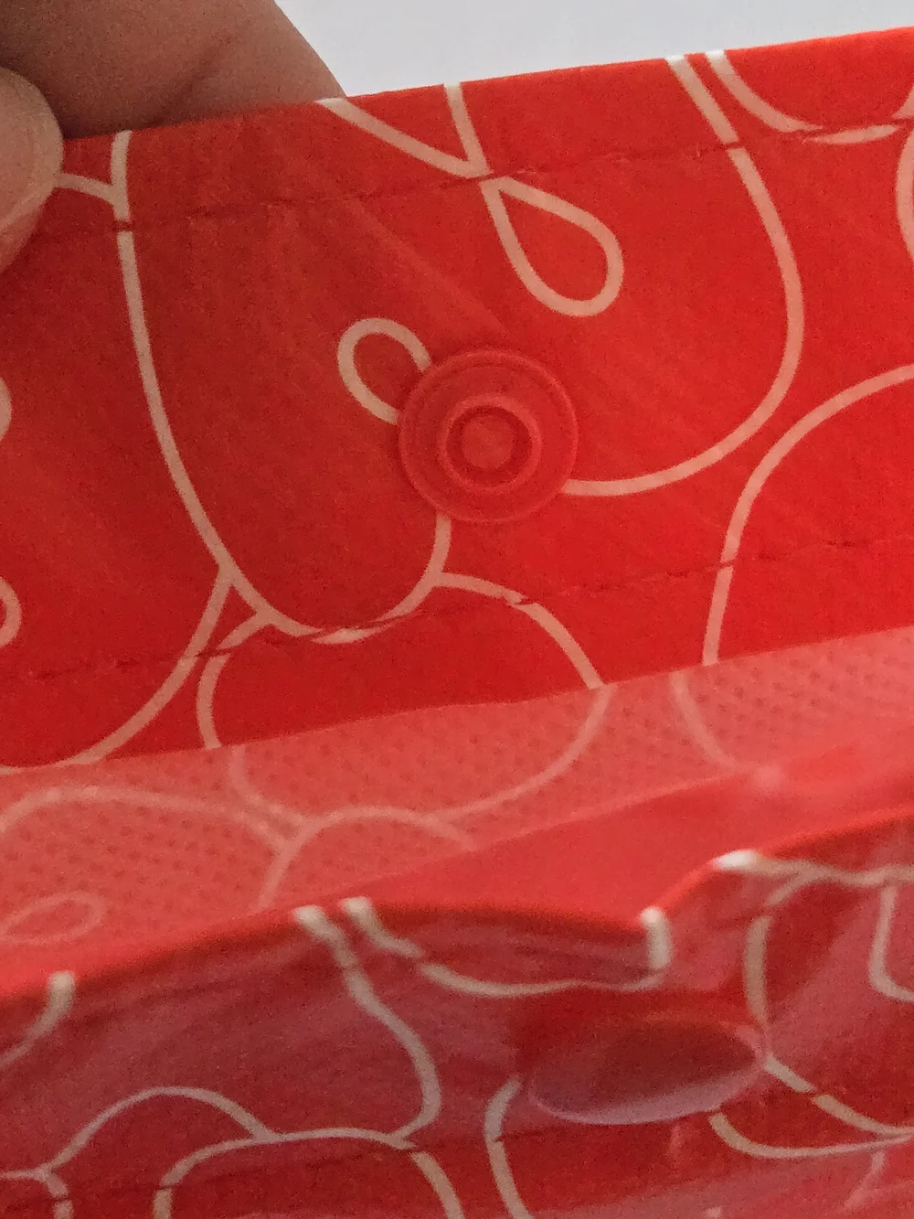 lululemon athletica Red Tote with White Abstract Logo Print